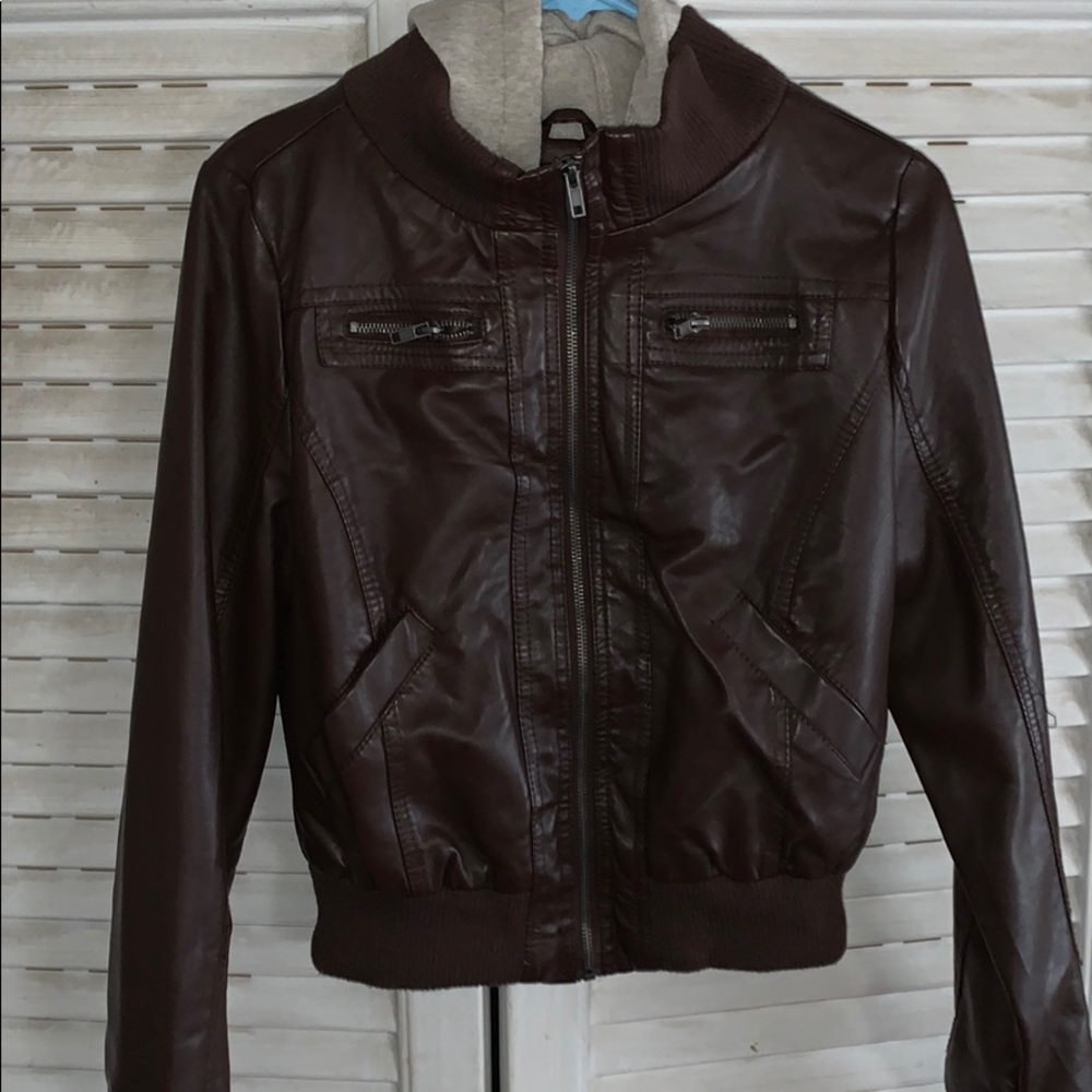 Faux leather jacket